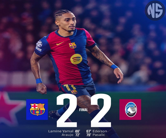 Hasil Barcelona vs Atalanta