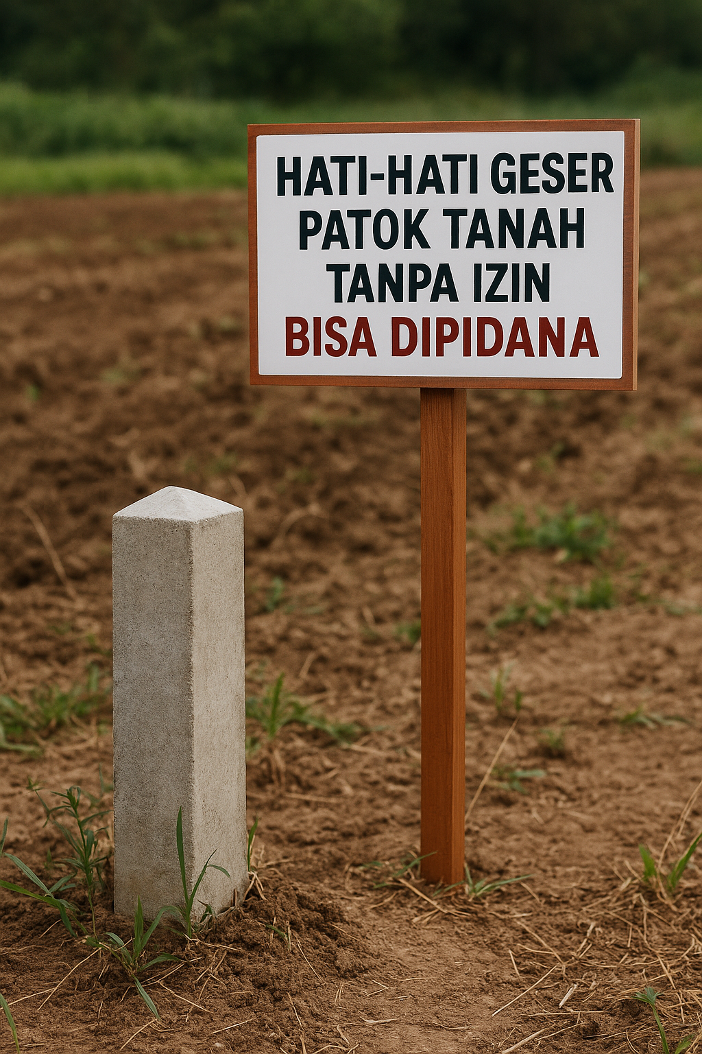 Hati-hati Geser Patok Tanah Orang Lain Tanpa Izin Bisa Dipidana