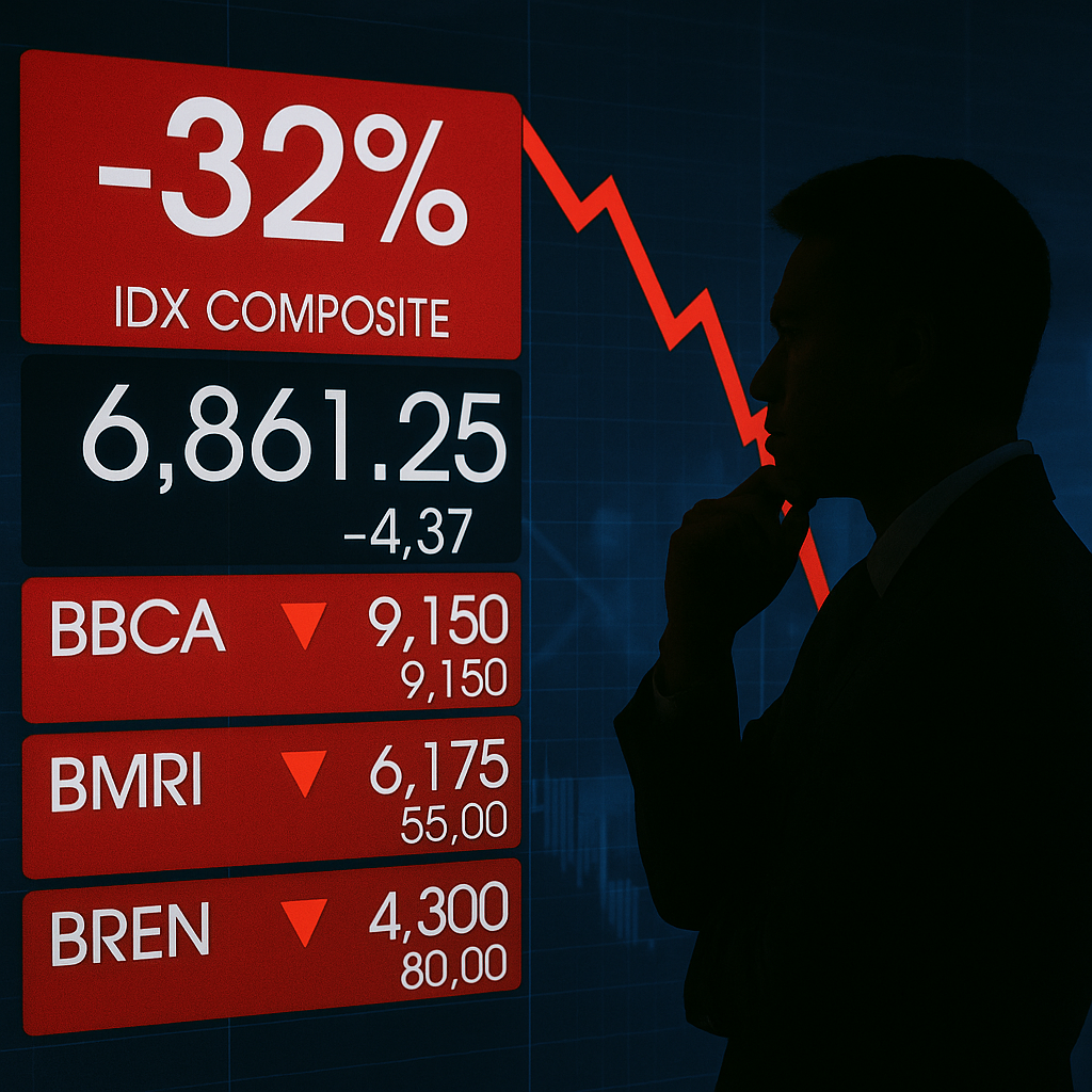 Dibuka Melemah Usai RI Kena 32% Tarif Trump, Saham BBCA, BMRI, hingga BREN Memerah